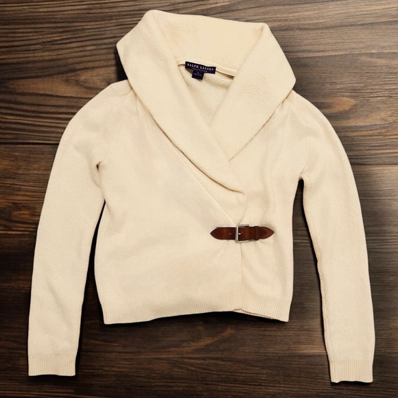 Ralph Lauren Purple Label, Buckle Equestrian Cashmere Cardigan Sweater - Picture 1 of 5
